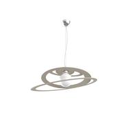 Sospensione Industrial-Minimal Bungee Metallo Sabbia 1 Luce E27 D50Cm