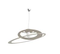 Sospensione Industrial-Minimal Bungee Metallo Sabbia 1 Luce E27 D70Cm