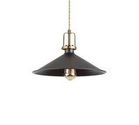 Sospensione Industrial-Minimal Eris-4 Metallo Nero 1 Luce E27