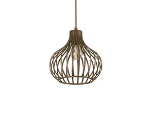 Sospensione Industrial-Minimal Onion Metallo Coffee 1 Luce E27 D23Cm
