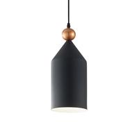 Sospensione Industrial-Minimal Triade-1 Metallo Grigio 1 Luce E27