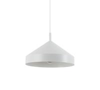 Sospensione Industrial-Minimal Yurta Metallo Bianco 1 Luce E27 D30