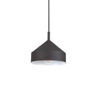 Sospensione Industrial-Minimal Yurta Metallo Nero 1 Luce E27 D21