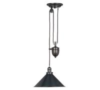 Sospensione Industrial Nordica Provence In Acciaio Bronzo Antico 1 Luce E27