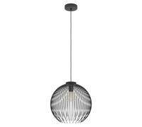EGLO Venezuela Lampadario per il tavolo da pranzo, lampadario rotondo per sala da pranzo in metallo nero, lampadario con attacco E27, diametro 40 cm