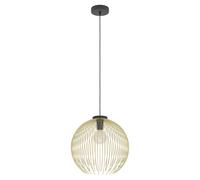 Sospensione Industrial-Nordico Acciaio Nero E Oro 1 Luce E27 D.40Cm
