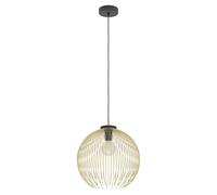 Sospensione Industrial-Nordico Acciaio Nero E Oro 1 Luce E27 D.40Cm
