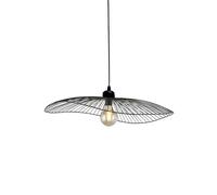 Sospensione Industrial-Nordico Onda Acciaio Nero 1 Luce E27