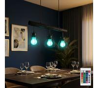 Sospensione Lampada Sala Pranzo Wood Griglia RGB LED Telecomando Dimmerabile [EEK: Non valutato]