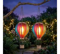 Sospensione Lampada Solare Mongolfiera Colorato LED Per Esterni Effetto Fuoco [EEK: Inaditato]