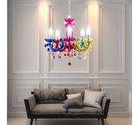 Sospensione Lampadario Kristallleuchte Mattoni Vetro Diversi Braccia H 128 CM