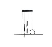 Sospensione LED Leyla 4810 lm 4000K 100x9x120 cm nero Nero