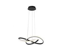 Just Light Lampada a sospensione, lampada da tavolo da pranzo, dimmerabile, design a LED, colore nero, altezza 120 cm
