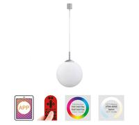 Sospensione LED Regolabile Telecomando Cambio Colore Vetro Sfera Ø 25 CM Luce a