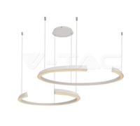 Sospensione led semi circolare V-tac 48W 3000K dimmerabile bianca VT-7914 - 1499
