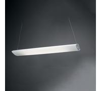 Sospensione Lineare Moderna Litos In Polilux Bianco Led Integrato Made In Italy