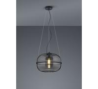 Sospensione LORENA vetro fumè cromato D.40cm metallo nero 315190132