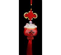 Sospensione Maneki Neko-Gatto Japonais-Céramiquegrand Modello -525-SD5