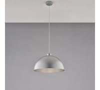 Sospensione Marcus Ø35xH21 - MAX 121 cm, Bianco Laccato con Decorazione Argento Antico, Ferro, Illuminazione 1 X E27 - 55 Watt Max