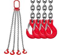 Sospensione Merci Catena di Arresto a Quattro Fili, Catena for Gru Portatile, Catena forestale a Sospensione Durevole, Adatta for operazioni di Sollevamento in miniere, porti, acciaierie(200CM)