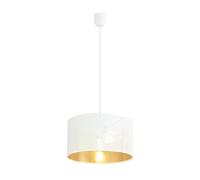 Sospensione Minimal 1 Luce Ladone In Acciaio Bianco E Oro