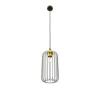 Sospensione Minimal Industrial Donar 1 Luce Nera E Oro