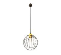 Sospensione Minimal Industrial Euryphaessa 1 Luce Nera E Oro