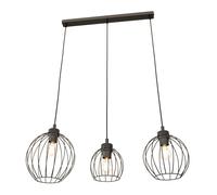 Sospensione Minimal Industrial Euryphaessa 3 Luci Lineari Nera