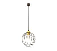 Sospensione Minimal Industrial Hathor 1 Luce Nera E Oro