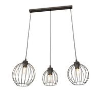 Sospensione Minimal Industrial Hathor 3 Luci Lineari Nera [EEK: A++]