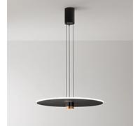 Sospensione Minimal Stream Metallo Nero E Oro Acrilico Led 50W 3000K [EEK: A++]