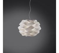 Sospensione Moderna 1 Luce D40 In Polilux Bianco Made In Italy