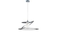 Sospensione Moderna 1 Luce Ferro Taglio Laser Grigio