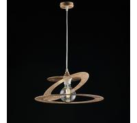 Sospensione Moderna 1 Luce Ferro Taglio Laser Oro Serie Geko