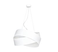 Sospensione Moderna 1 Luce In Fasce Di Acciaio Bianco