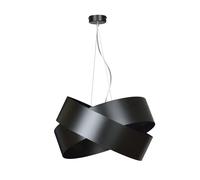 Sospensione Moderna 1 Luce In Fasce Di Acciaio Nero