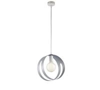 Sospensione Moderna 1 Luce Peter In Ferro Bianco Grigio Taglio Laser