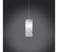 Sospensione Moderna 1 Luce Prisma In Polilux Bianco D13 Made In Italy