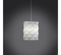 Sospensione Moderna 1 Luce Prisma In Polilux Bianco D27 Made In Italy