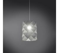 Sospensione Moderna 1 Luce Prisma In Polilux Silver D27 Made In Italy