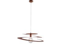 Sospensione Moderna 1 Luce Spring Ferro Laccato Rame Taglio Laser