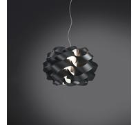 Sospensione Moderna 2 Luci Cloud D60 In Polilux Nero Made In Italy
