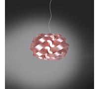Sospensione Moderna 3 Luci Cloud D75 In Polilux Rosa Metallico Made In Italy