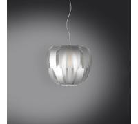 Sospensione Moderna 3 Luci Queen In Polilux Silver D75 Made In Italy