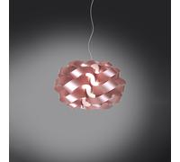 Sospensione Moderna 5 Luci Cloud D100 In Polilux Rosa Metallico Made In Italy