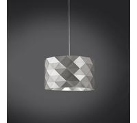 Sospensione Moderna 5 Luci Prisma In Polilux Silver Made In Italy