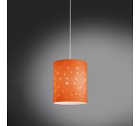 Sospensione Moderna A 1 Luce Pois Xl In Polilux Bicolor Arancione Made In Italy