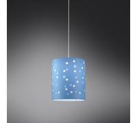 Sospensione Moderna A 1 Luce Pois Xl In Polilux Bicolor Blu' Made In Italy