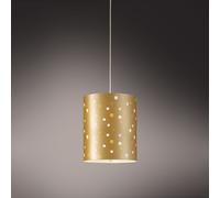 Sospensione Moderna A 1 Luce Pois Xl In Polilux Bicolor Oro Made In Italy