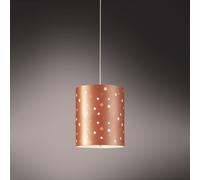 Sospensione Moderna A 1 Luce Pois Xl In Polilux Bicolor Rame Made In Italy